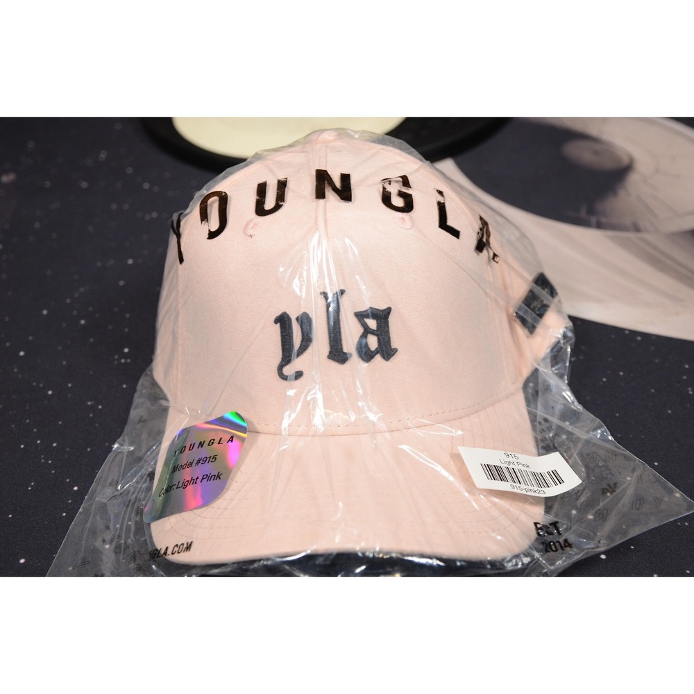 YoungLA Yla Logo Baseball Hat Cap Mens One Size Light Pink Adjustable 915